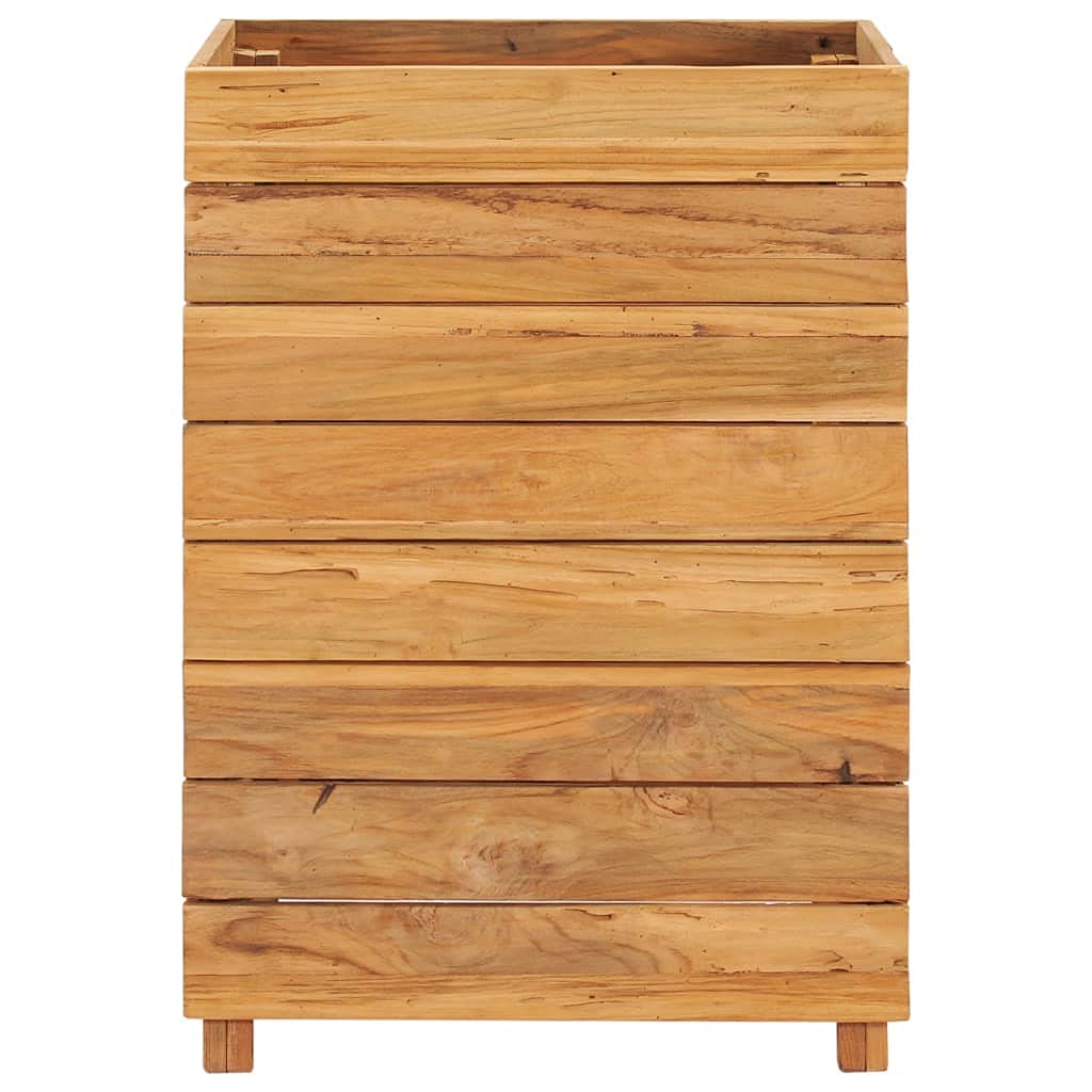 Foto 4 pulgar | Maceta Con Cama Elevada Vidaxl  Acero Reciclado  Teca  50 X 40 X 72 Cm - Venta Internacional.