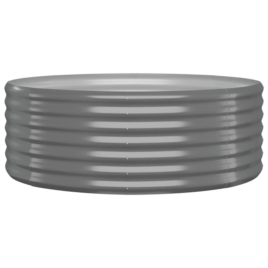 Cama Elevada Para Patio Vidaxl  Acero Con Recubrimiento En Polvo Gris  100 X 100 X 36 Cm - Venta Internacional.