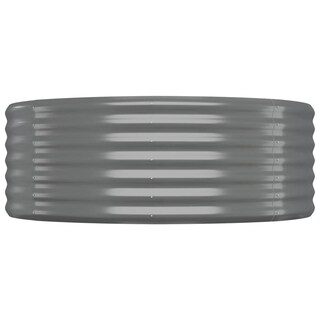 Foto 3 | Cama Elevada Para Patio Vidaxl Acero Con Recubrimiento En Polvo Gris 100 X 100 X 36 Cm - Venta Internacional.