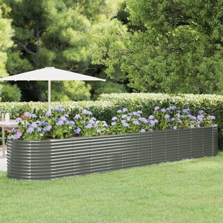 Foto 2 | Cama Elevada De Jardín Vidaxl De Acero Con Recubrimiento En Polvo 199 6 X 39 4 X 26 8 Cm - Venta Internacional.