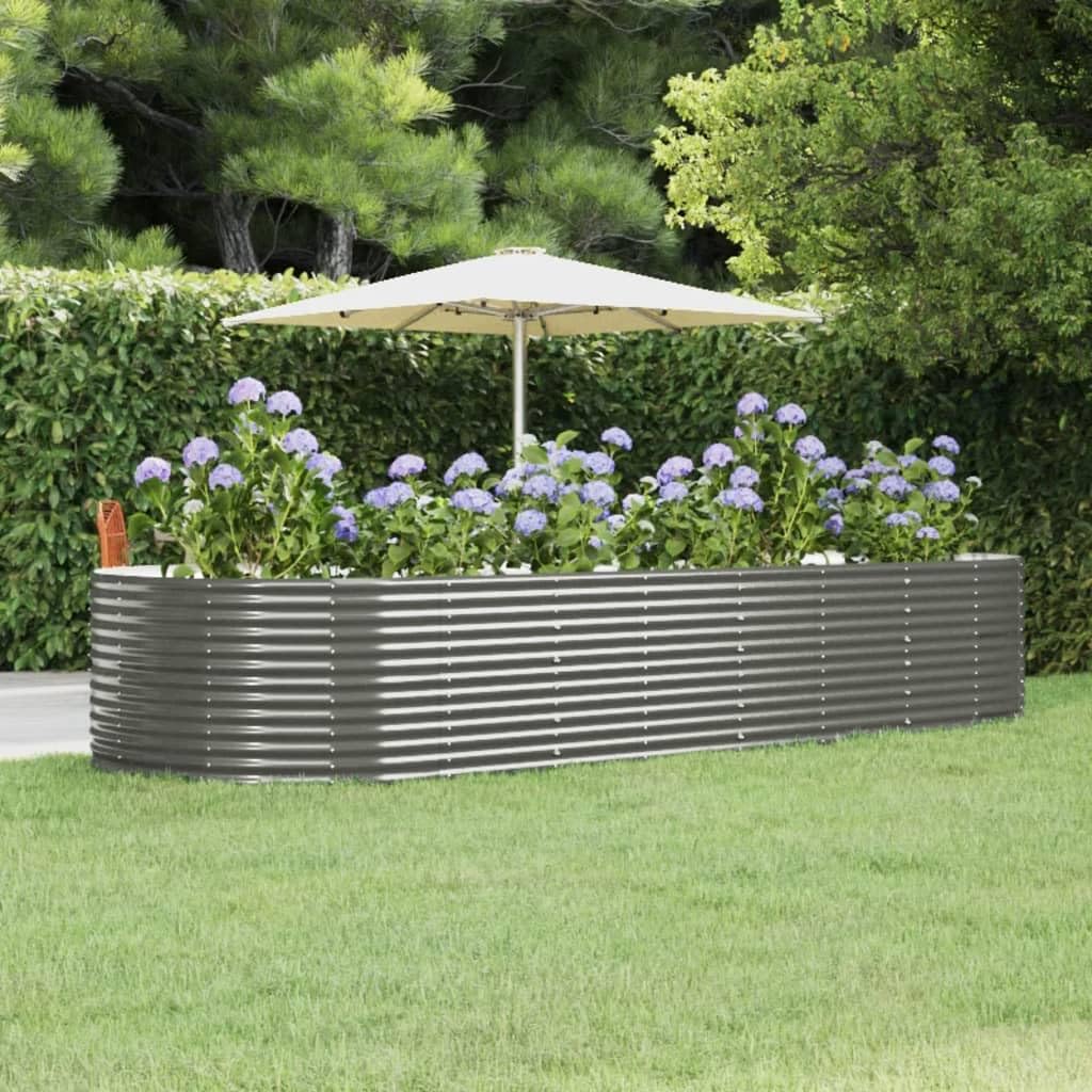 Foto 3 pulgar | Cama Elevada De Jardín Vidaxl De Acero Con Recubrimiento En Polvo Gris  367 X 140 X 68 Cm - Venta Internacional.