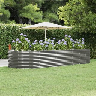Foto 2 | Cama Elevada De Jardín Vidaxl De Acero Con Recubrimiento En Polvo Gris 367 X 140 X 68 Cm - Venta Internacional.