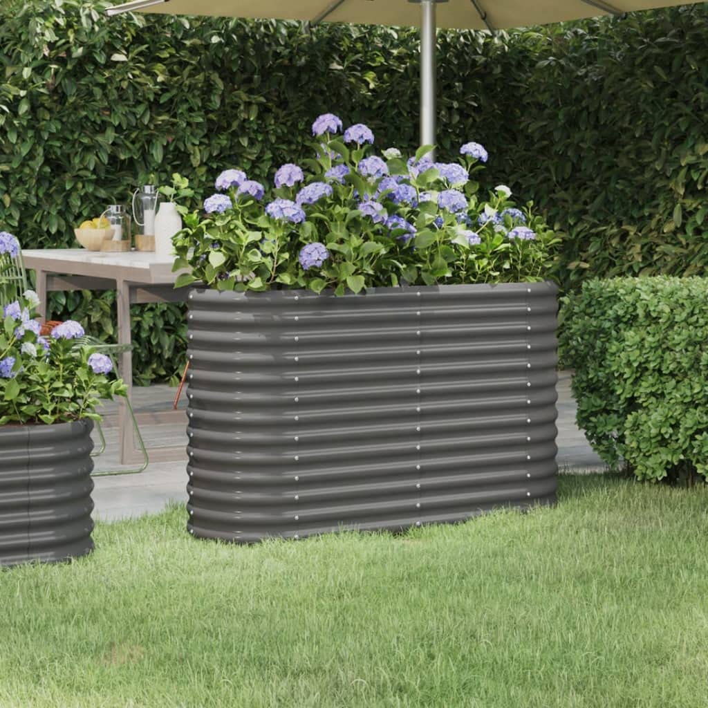 Foto 3 pulgar | Cama Elevada Para Patio Vidaxl De Acero Con Recubrimiento En Polvo  114 X 40 X 68 Cm - Venta Internacional.