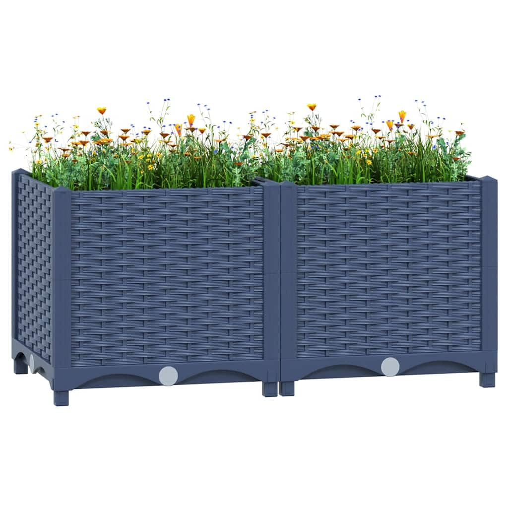 Foto 3 pulgar | Jardinera Elevada Vidaxl Rectangular De Polipropileno Gris Oscuro - Venta Internacional.