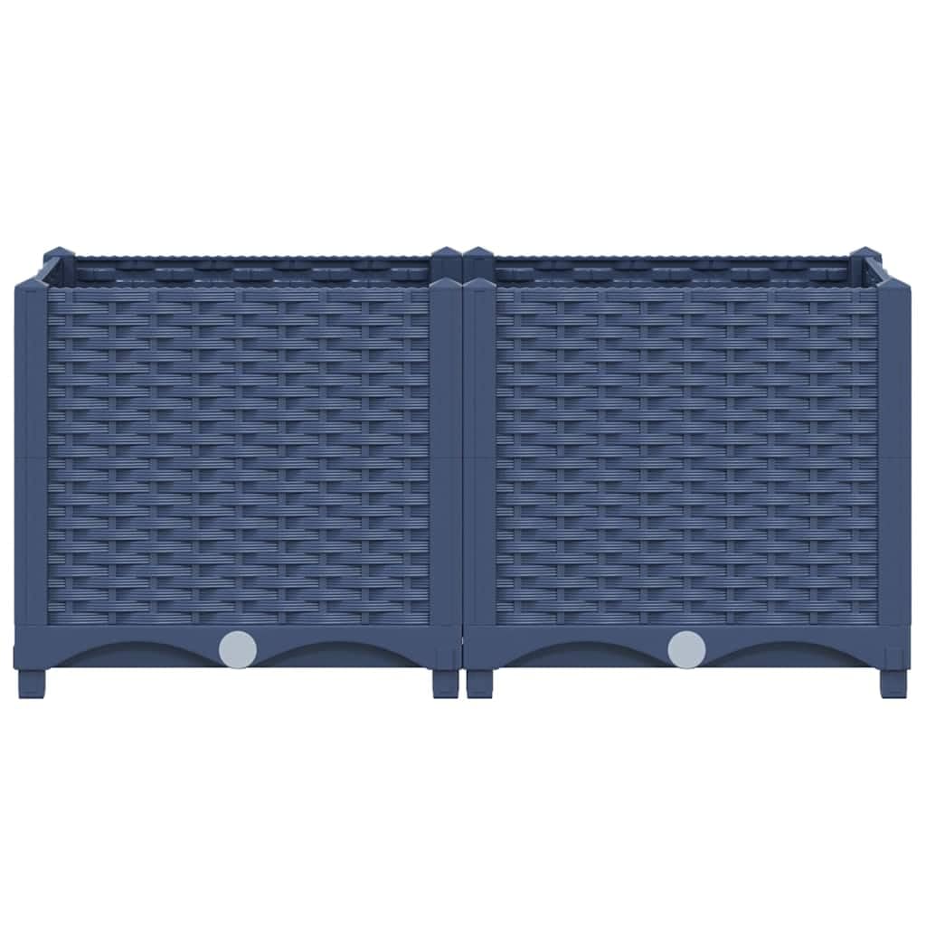 Foto 4 | Jardinera Elevada Vidaxl Rectangular De Polipropileno Gris Oscuro - Venta Internacional.