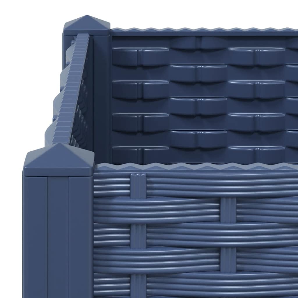 Foto 6 | Jardinera Elevada Vidaxl Rectangular De Polipropileno Gris Oscuro - Venta Internacional.