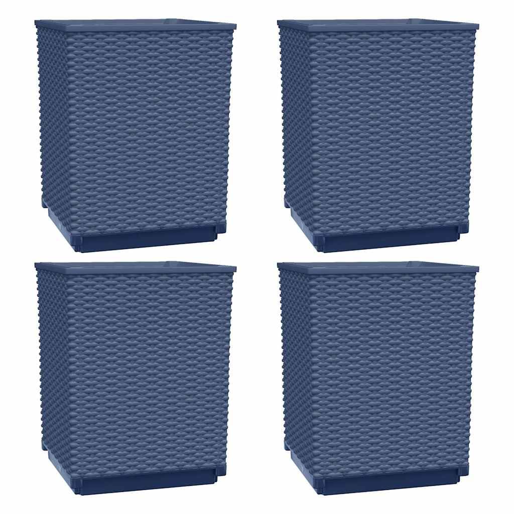 Foto 1 | Maceta Vidaxl De Polipropileno Gris Oscuro  30 X 30 X 37 Cm  Juego De 4 - Venta Internacional.
