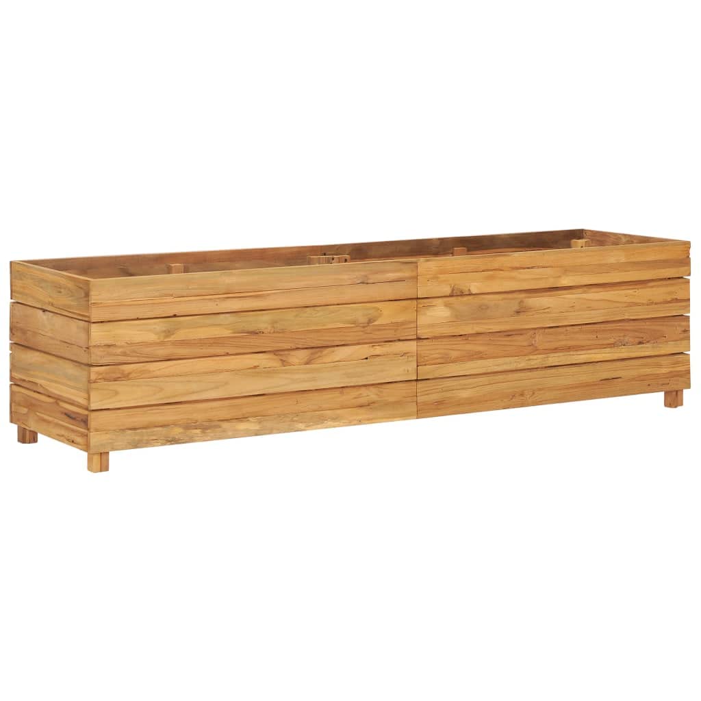 Foto 4 pulgar | Cama Elevada Vidaxl De Teca Reciclada Y Acero 119 6 X 40 X 38 Cm - Venta Internacional.