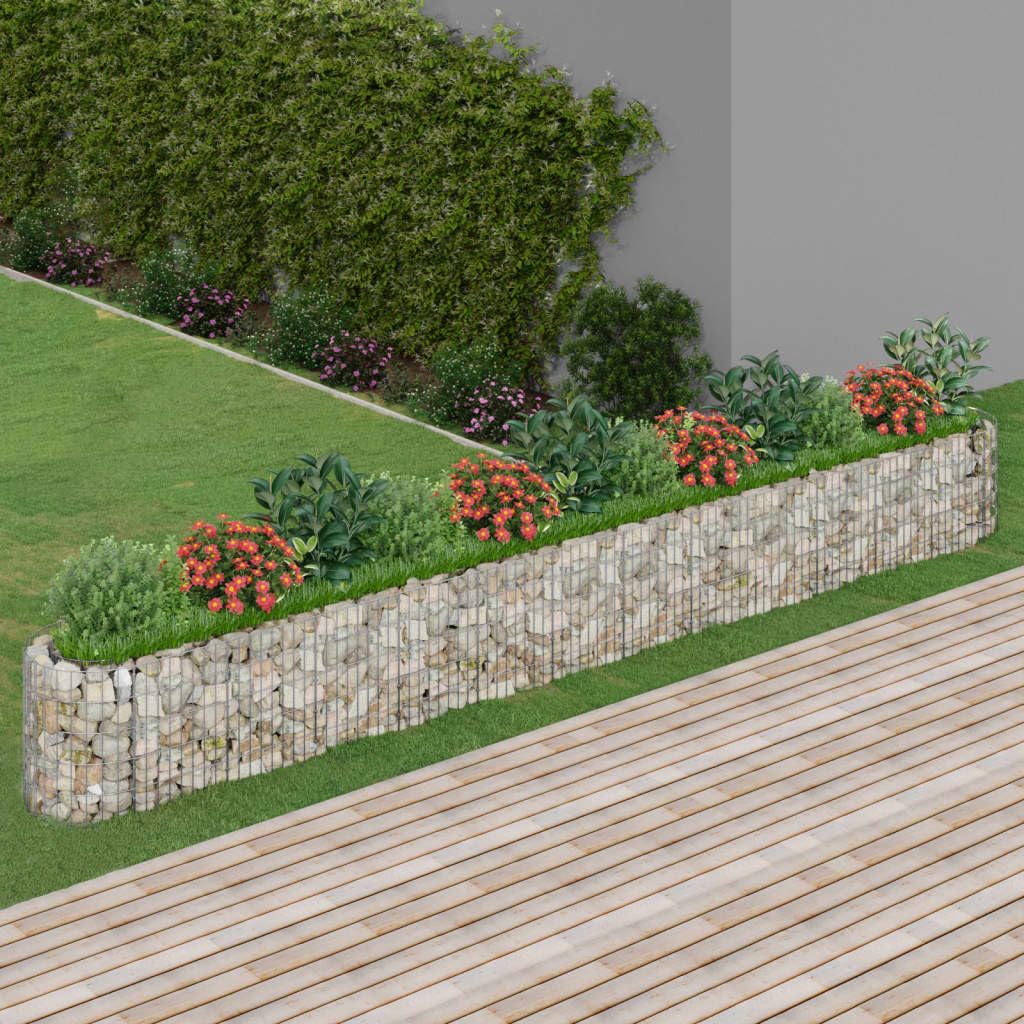 Foto 3 pulgar | Cama Elevada Gabion Vidaxl  Duradera  De Hierro Galvanizado  Plateada - Venta Internacional.