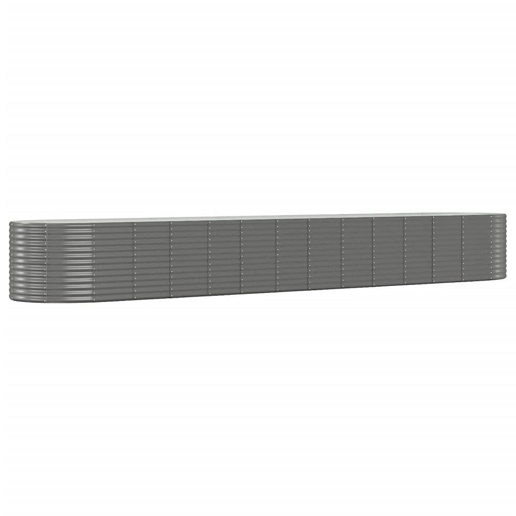 Macetero De Jardín Vidaxl Para Exteriores  Acero Gris  200 X 100 Cm - Venta Internacional.
