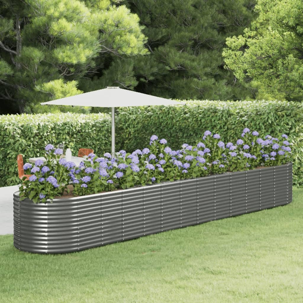 Foto 3 pulgar | Macetero De Jardín Vidaxl Para Exteriores  Acero Gris  200 X 100 Cm - Venta Internacional.
