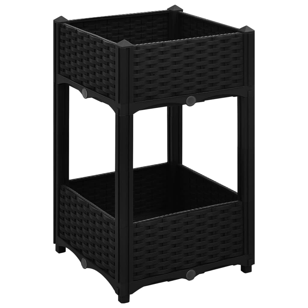 Cama Elevada Vidaxl  Polipropileno Duradero  Color Negro  40 X 40 X 70 Cm - Venta Internacional.