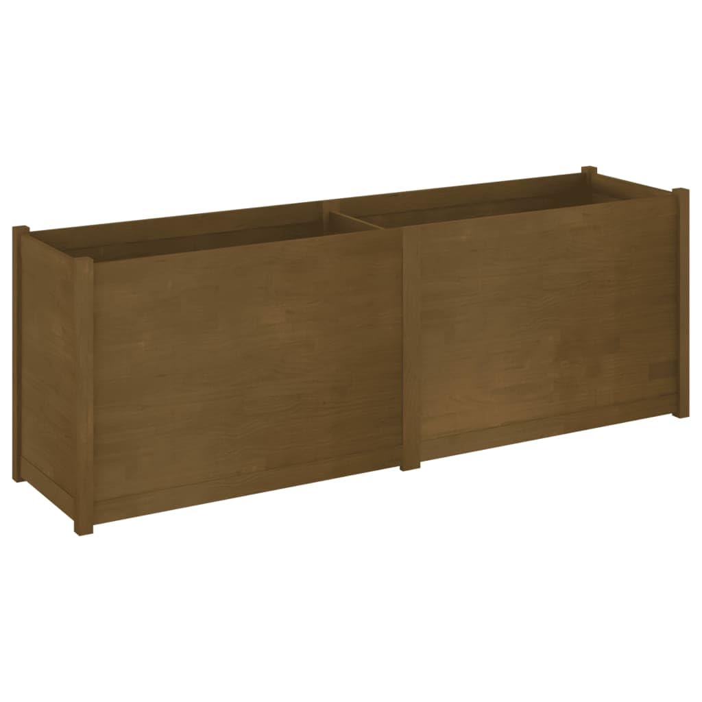 Jardinera Vidaxl De Madera Maciza De Pino Marrón Miel  Tamaño Grande - Venta Internacional.