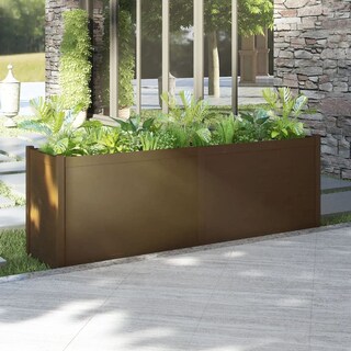 Foto 2 | Jardinera Vidaxl De Madera Maciza De Pino Marrón Miel Tamaño Grande - Venta Internacional.