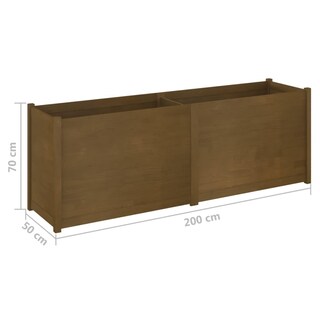 Foto 3 | Jardinera Vidaxl De Madera Maciza De Pino Marrón Miel Tamaño Grande - Venta Internacional.