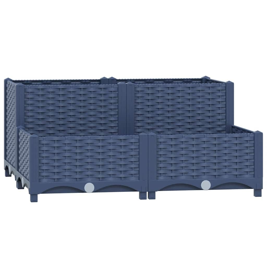 Cama De Jardín Elevada Vidaxl De Polipropileno Para Exteriores  80 X 80 X 38 Cm - Venta Internacional.