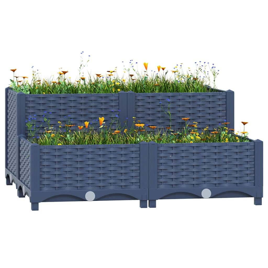 Foto 3 pulgar | Cama De Jardín Elevada Vidaxl De Polipropileno Para Exteriores  80 X 80 X 38 Cm - Venta Internacional.
