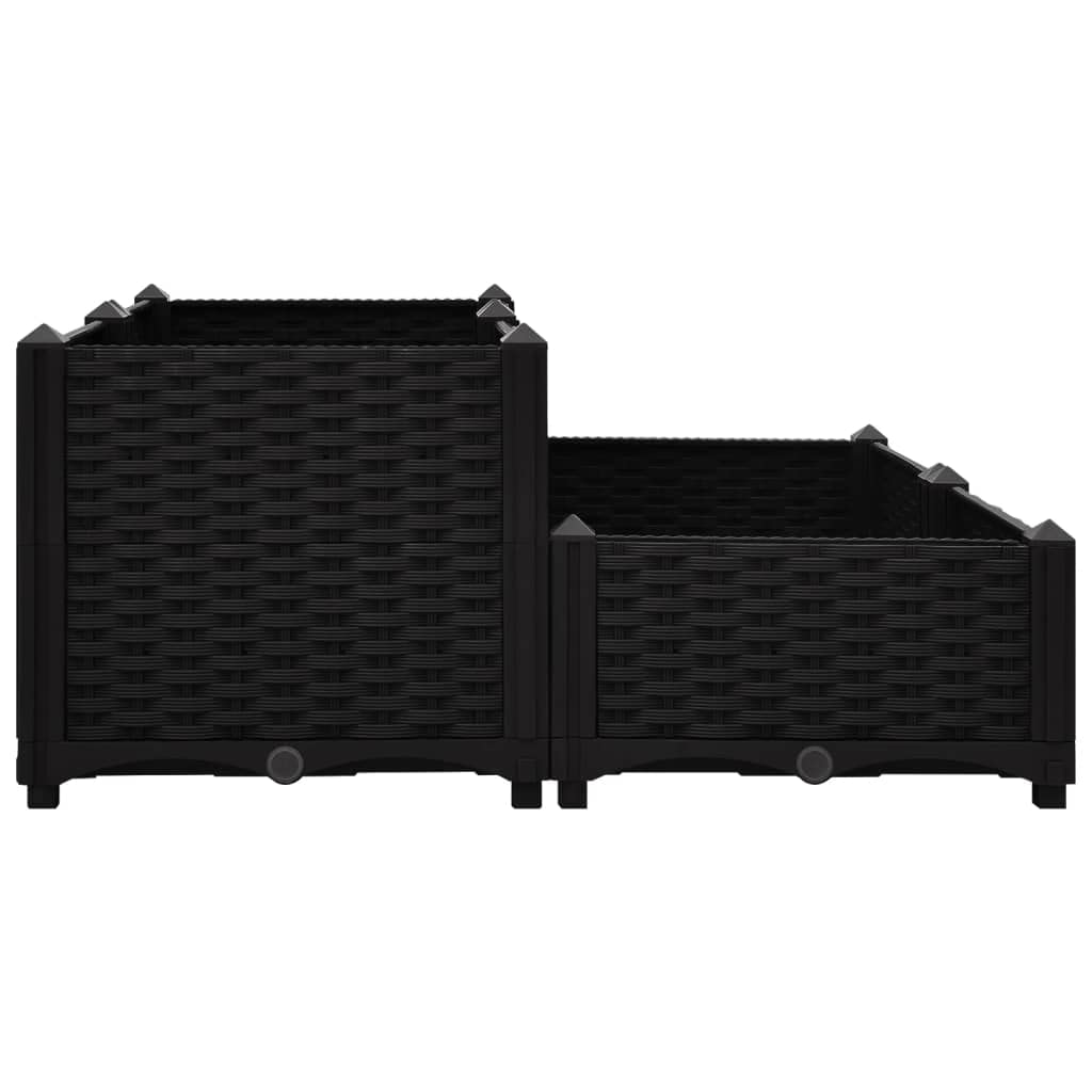 Foto 6 pulgar | Macetero Elevado Vidaxl  Polipropileno Negro  80 X 80 X 38 Cm - Venta Internacional.