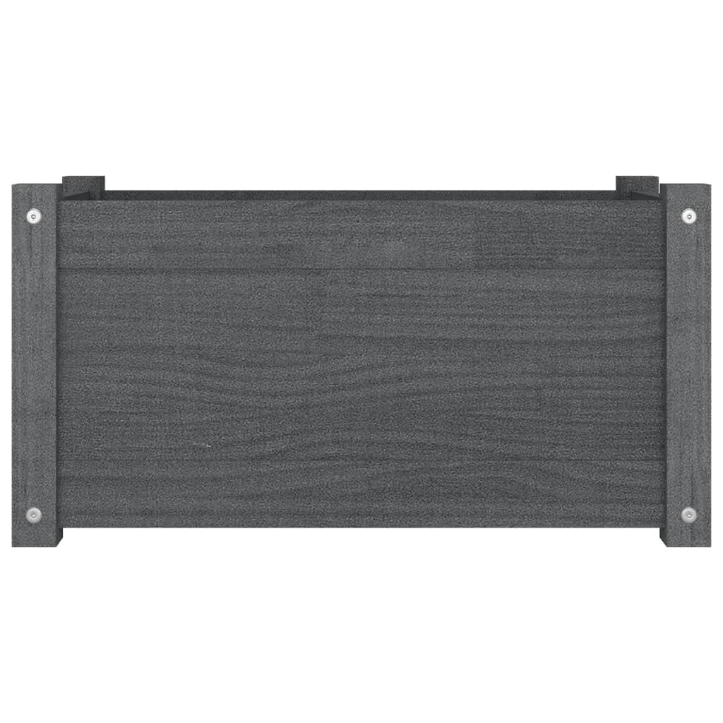 Foto 4 pulgar | Jardinera Vidaxl De Madera Maciza De Pino Para Exteriores  Rectangular  Gris - Venta Internacional.