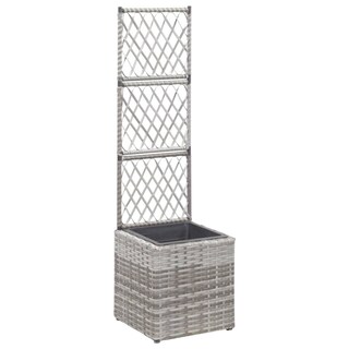 Foto 1 | Macetero De Jardín Para Exteriores Vidaxl Enrejado De Poliratán Cama Elevada - Venta Internacional.