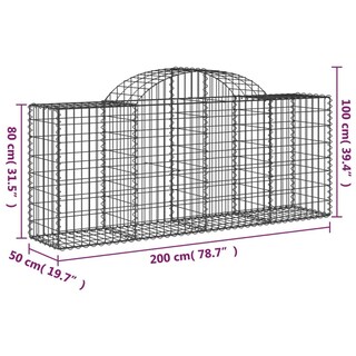 Foto 3 | Cestas Gabion Vidaxl Decorativas Para Jardín Exterior 2 Unidades - Venta Internacional.