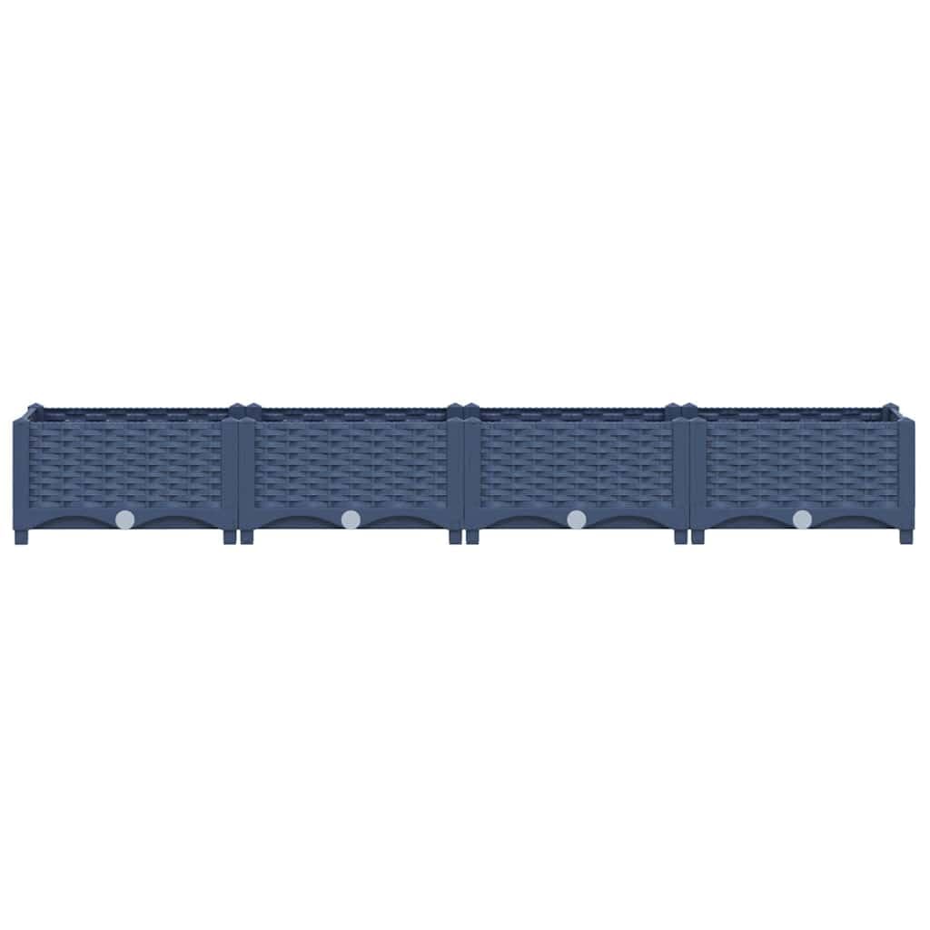 Foto 4 | Maceta De Jardín Vidaxl Con Cama Elevada  Tamaño Grande  Gris Oscuro  160 X 40 X 23 Cm - Venta Internacional.