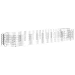 Foto 1 | Cama Elevada Gabion Vidaxl De Hierro Galvanizado 400 X 100 X 50 Cm Color Plateado - Venta Internacional.