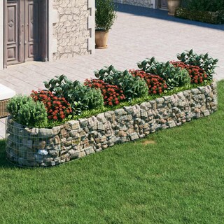 Foto 2 | Cama Elevada Gabion Vidaxl De Hierro Galvanizado 400 X 100 X 50 Cm Color Plateado - Venta Internacional.