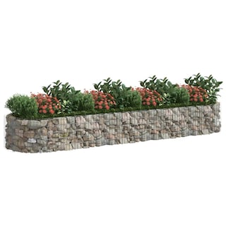 Foto 3 | Cama Elevada Gabion Vidaxl De Hierro Galvanizado 400 X 100 X 50 Cm Color Plateado - Venta Internacional.