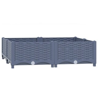 Foto 1 | Cama Elevada Vidaxl De Polipropileno 80 X 80 X 23 Cm Color Gris Oscuro - Venta Internacional.