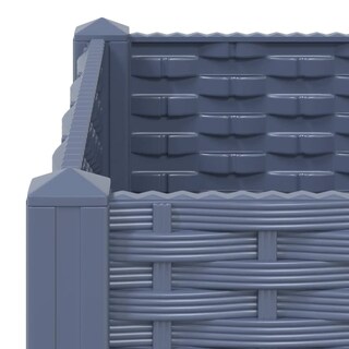 Foto 3 | Cama Elevada Vidaxl De Polipropileno 80 X 80 X 23 Cm Color Gris Oscuro - Venta Internacional.