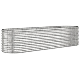 Foto 1 | Cama Elevada Para Jardín Vidaxl Acero Con Revestimiento En Polvo Plateado 296 X 80 X 68 Cm - Venta Internacional.
