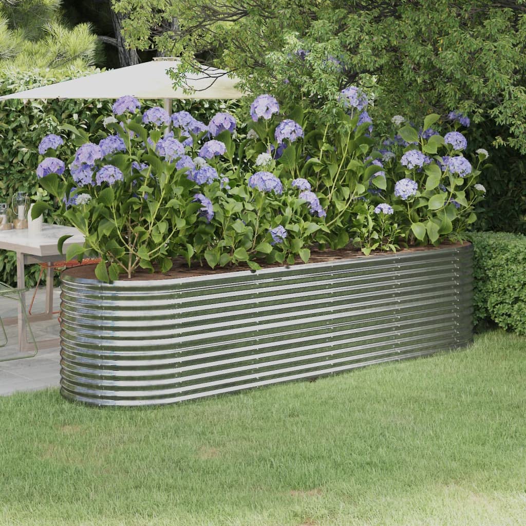 Foto 3 pulgar | Cama Elevada Para Jardín Vidaxl  Acero Con Revestimiento En Polvo Plateado  296 X 80 X 68 Cm - Venta Internacional.