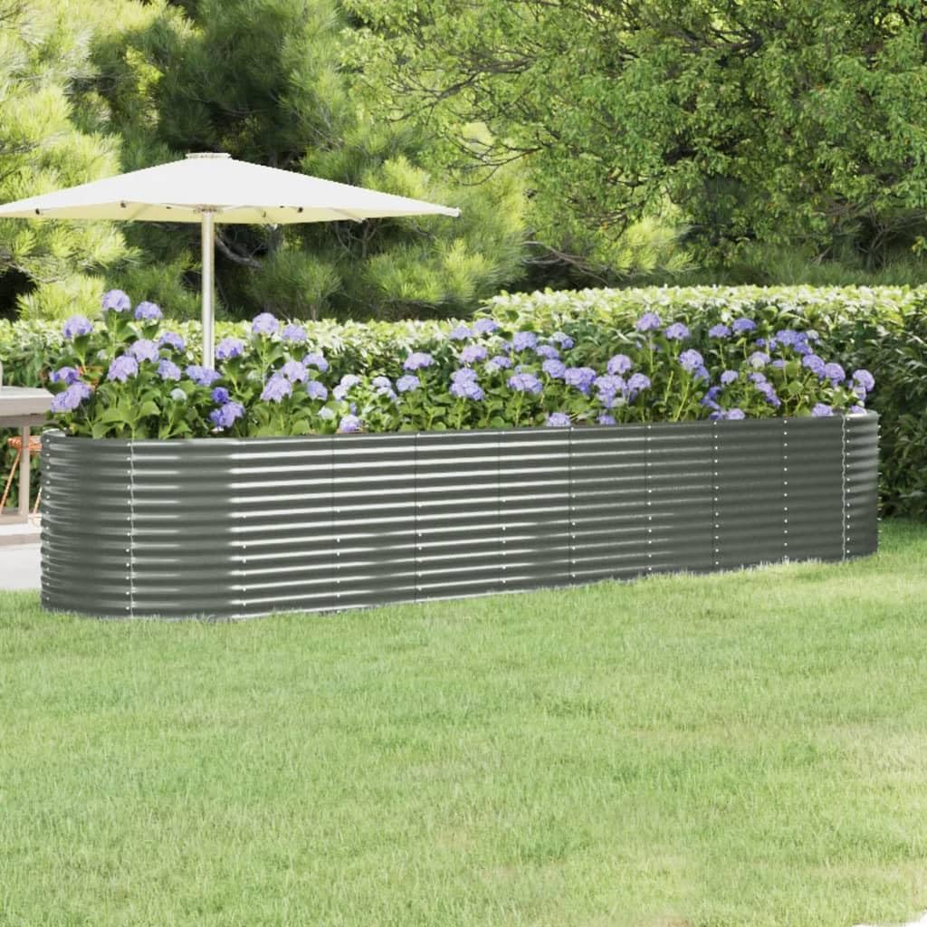 Foto 2 | Cama Elevada De Jardín Vidaxl De Acero Gris  155 9 X 39 4 X 26 8 Cm - Venta Internacional.