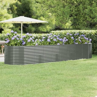 Foto 2 | Cama Elevada De Jardín Vidaxl De Acero Gris 155 9 X 39 4 X 26 8 Cm - Venta Internacional.