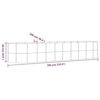 Foto 7 | Cama Elevada De Jardín Vidaxl De Acero Gris 155 9 X 39 4 X 26 8 Cm - Venta Internacional.