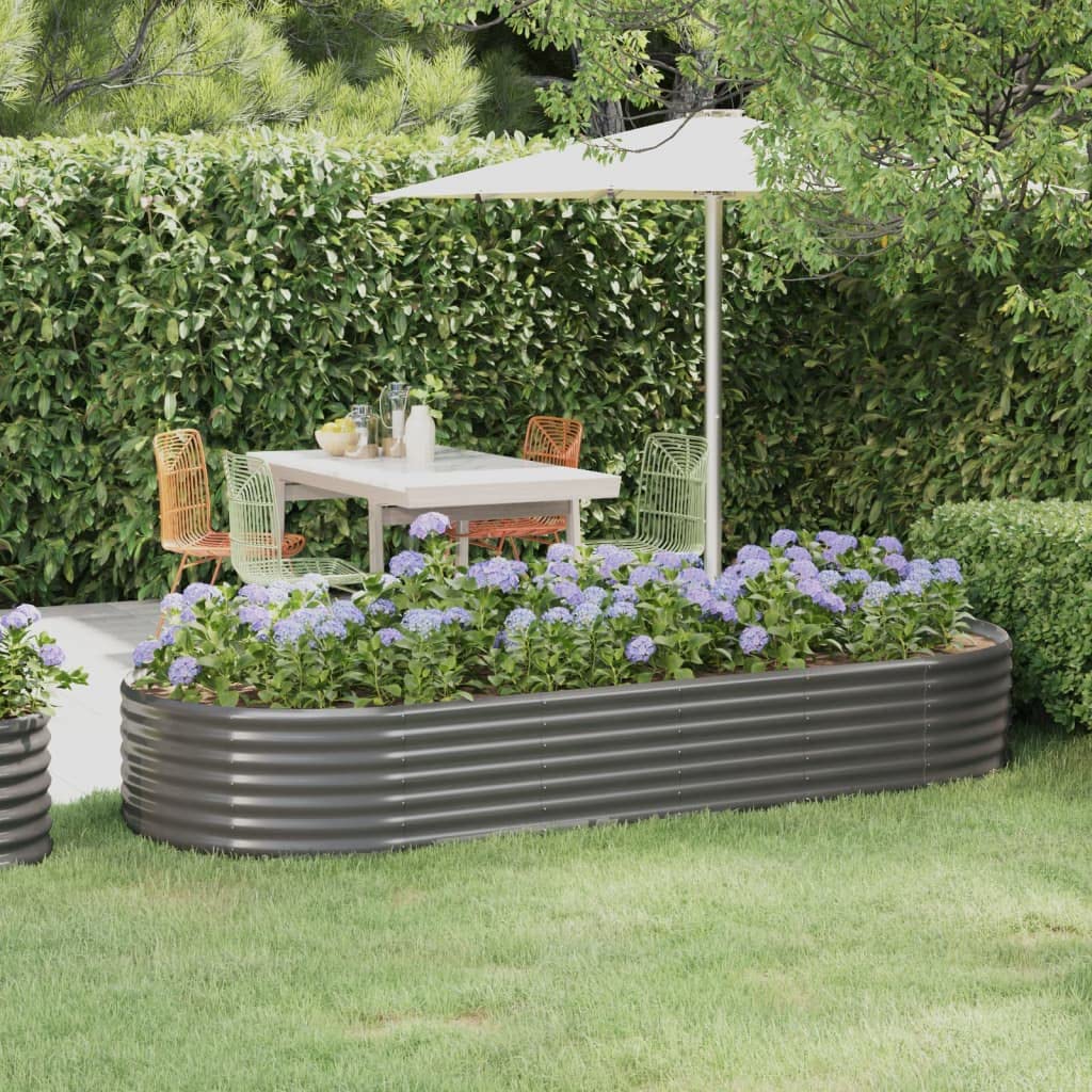 Foto 3 pulgar | Cama Elevada Para Jardín Vidaxl  Acero Con Revestimiento En Polvo Gris  249 X 100 X 36 Cm - Venta Internacional.