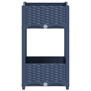 Foto 5 | Cama De Jardín Elevada Vidaxl De Polipropileno Gris Con Estantes De 80 X 40 X 70 Cm - Venta Internacional.