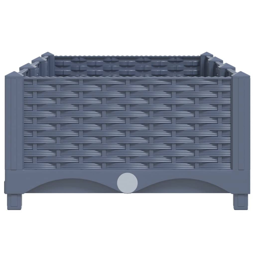 Foto 6 pulgar | Cama Elevada Vidaxl Rectangular De Polipropileno Gris 120x40x23 Cm - Venta Internacional.