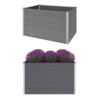Foto 2 | Cama Elevada De Jardín Vidaxl Wpc De 150 X 100 X 91 Cm Con Refuerzo De Acero - Venta Internacional.