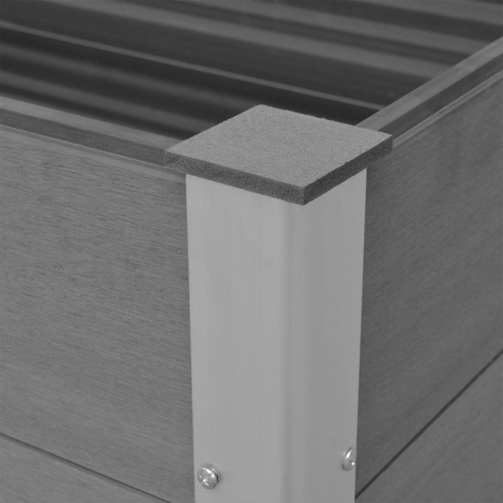 Foto 7 | Cama Elevada De Jardín Vidaxl Wpc De 150 X 100 X 91 Cm Con Refuerzo De Acero - Venta Internacional.