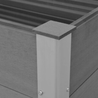 Foto 7 | Cama Elevada De Jardín Vidaxl Wpc De 150 X 100 X 91 Cm Con Refuerzo De Acero - Venta Internacional.