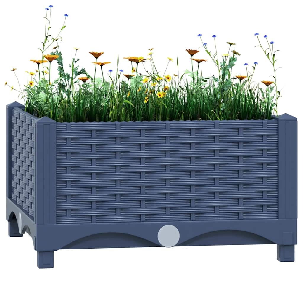 Foto 2 | Cama Elevada Vidaxl  Polipropileno Duradero  40 X 40 X 23 Cm  Color Gris - Venta Internacional.