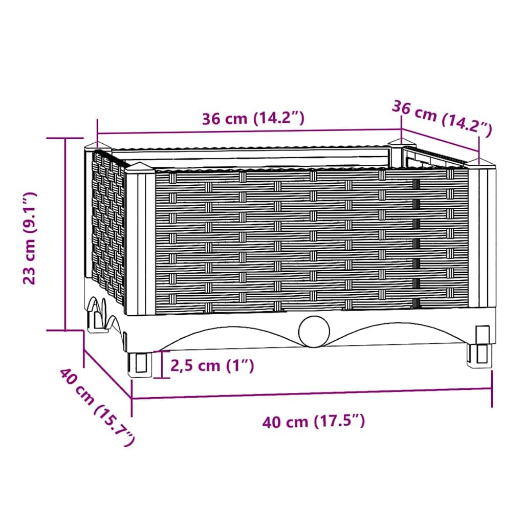 Foto 7 | Cama Elevada Vidaxl  Polipropileno Duradero  40 X 40 X 23 Cm  Color Gris - Venta Internacional.