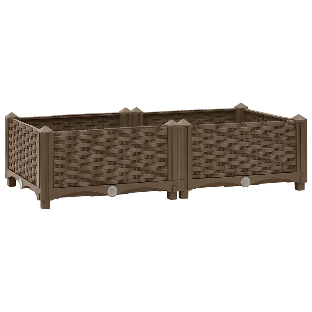 Cama De Jardín Elevada Vidaxl De Polipropileno Para Exteriores  Marrón - Venta Internacional.