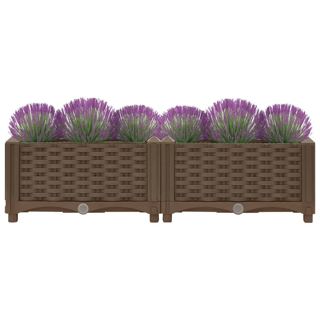Foto 4 | Cama De Jardín Elevada Vidaxl De Polipropileno Para Exteriores  Marrón - Venta Internacional.