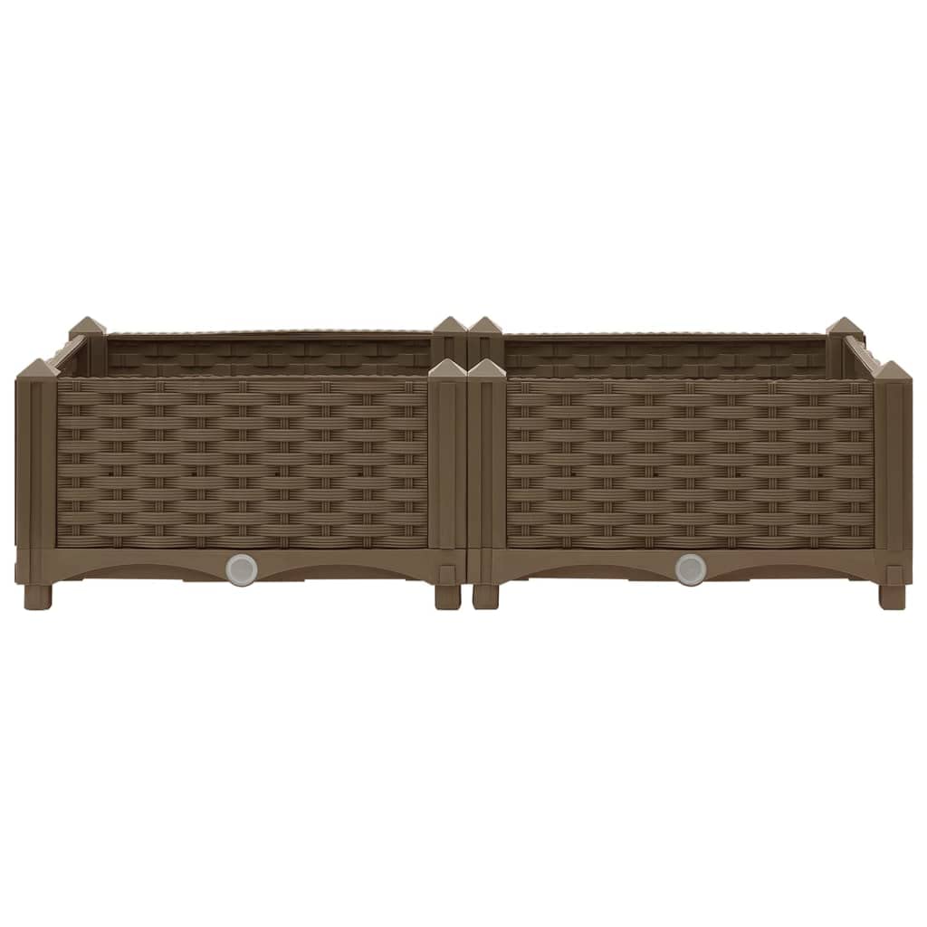 Foto 6 pulgar | Cama De Jardín Elevada Vidaxl De Polipropileno Para Exteriores  Marrón - Venta Internacional.