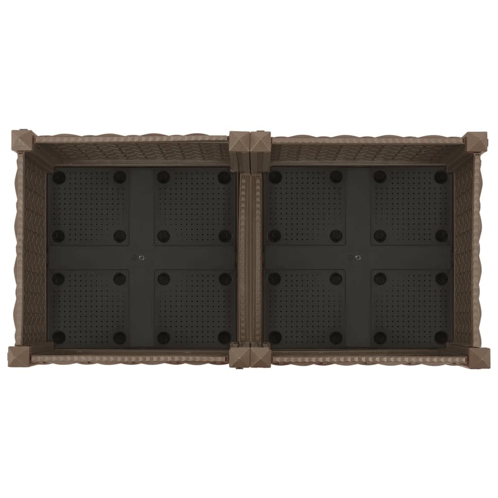 Foto 8 pulgar | Cama De Jardín Elevada Vidaxl De Polipropileno Para Exteriores  Marrón - Venta Internacional.