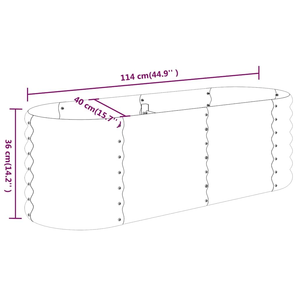 Foto 4 pulgar | Cama Elevada De Jardín Vidaxl Sofisticada De Acero Antracita - Venta Internacional.