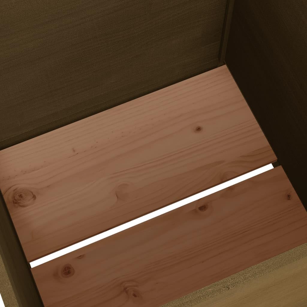 Foto 7 pulgar | Jardinera Vidaxl De Madera Maciza De Pino Marrón Miel  70 X 70 X 70 Cm - Venta Internacional.